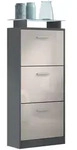 Vladon Schuhschrank, Sand, Holzwerkstoff, 46x128x23 cm, Garderobe,...
