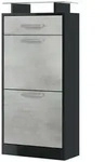 Vladon Schuhschrank, Hellgrau, Holzwerkstoff, 46x104x23 cm, Garderobe,