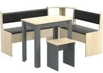 Mid.you Eckbankgruppe, Anthrazit, Wange, 153x115 cm, in verschiedenen Holz-Dekoren