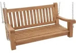 Deluke Schaukelbank, Teak, Holz, 120x62x70 cm, Gartenm&ouml;bel, Hollywoodschaukeln