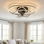 Globo Lighting Deckenventilator, Schwarz, Metall, Rund, F, 58x17.5x58 cm, Lampen &