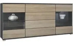 Vladon Sideboard, Eiche San Remo, Holzwerkstoff, 166.5x75.5x35 cm, Wohnzimmer,