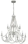 Elstead Lighting Kronleuchter Maryville, Hellgrau, Holz, Metall, 93.4 cm,...
