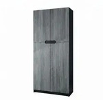 Vladon B&uuml;roschrank, Anthrazit, Holzwerkstoff, 82x184x37 cm, Arbeitszimmer,