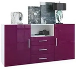 Vladon Sideboard, Brombeere, Holzwerkstoff, 138.5x71.5x35 cm, Wohnzimmer,...