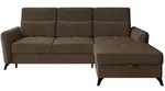 Mirjan24 Ecksofa, Braun, Kunststoff, Ottomane rechts,L-Form, 238x167 cm, Wohnzimmer,
