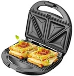 Adler Sandwichmaker, Schwarz, Kunststoff, Rechteckig, 25x10x23 cm, K&uuml;chenger&auml;te,