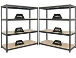Proregal Schwerlastregal, Schwarz, Metall, Rechteckig, 360x200x60 cm, Freizeit,