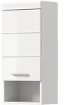 Inn.Furn H&auml;ngeschrank, Wei&szlig; Hochglanz, Holzwerkstoff, Metall, Kunststoff,