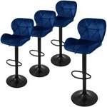 Ml-Design Barhocker, Blau, Metall, 41x110x47 cm, Esszimmer, Barm&ouml;bel, Barhocker
