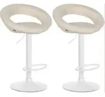 CLP Barhocker, Creme, Metall, 52x77x47 cm, Esszimmer, Barm&ouml;bel, Barhocker