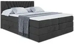 Altdecor Boxspringbett, Schwarz, Holzwerkstoff, H&ouml;he ca. 20 cm, 200x200 cm,