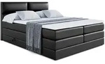 Altdecor Boxspringbett, Schwarz Hochglanz, Holzwerkstoff, H&ouml;he ca. 20 cm,...