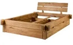Massivmoebel24 Bett, Braun, Holz, Echtholz,Wildeiche, 140x200 cm, Schlafzimmer,