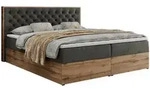 MKS Boxbett, Dunkelgrau, Holz, 2-Sitzer, H4, 7-Zonen, Rechteckig, 180x200 cm,