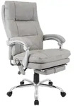 CLP Chefsessel, Grau, Metall, 64x112x67 cm, Arbeitszimmer, B&uuml;rost&uuml;hle, Chefsessel