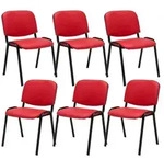 CLP Besucherstuhl, Rot, Metall, 53x83x53 cm, Arbeitszimmer, Besucherst&uuml;hle