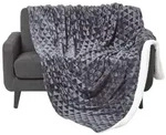 Homescapes Kuscheldecke, Dunkelgrau, Textil, Grafikmuster, Rechteckig, 200x230...
