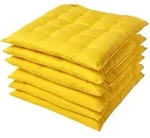 Homescapes Stuhlkissen, Gelb, Textil, Quadratisch, 40x6.5x40 cm, Oeko-Tex&reg;,
