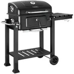 tectake Holzkohlegrill, Schwarz, Metall, 110x104x64 cm, Grills &...