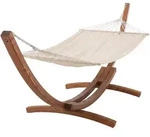 CLP H&auml;ngematte, Creme, Textil, 120x107x400 cm, Gartenm&ouml;bel, H&auml;ngematten