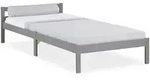Homestyle4u Holzbett, Grau, Holz, Kiefer, 90x200 cm, Schlafzimmer, Betten