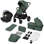 Lionelo Kinderwagenset LO-Layla 3in1, Gr&uuml;n, 3-teilig, 62x115x94 cm, EN 1888,...