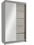 Mirjan24 Schiebet&uuml;renschrank, Natur, Holzwerkstoff, Rechteckig, 100x200x58 cm,