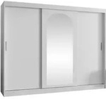 Mirjan24 Schwebet&uuml;renschrank, Wei&szlig;, Holzwerkstoff, Rechteckig, 250x200x62 cm,