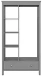 ebuy24 Kleiderschrank, Grau, Holzwerkstoff, 90x170x45 cm, Schlafzimmer,