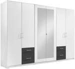 Mid.you Dreht&uuml;renschrank Wimex Freiburg, Graphit, Wei&szlig;, Glas, Holzwerkstoff, 3