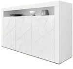 Vladon Sideboard, Opal, Holzwerkstoff, 155x46x40 cm, Wohnzimmer, Kommoden &