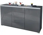 Vladon Sideboard, Anthrazit, Holzwerkstoff, 138.5x75.5x35 cm, Wohnzimmer,...