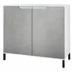 Vladon Kommode, Hellgrau, Holzwerkstoff, 92.5x83.5x35 cm, Wohnzimmer, Kommoden &