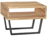 Hasena Nachttisch, Anthrazit, Kernbuche, Holz, Kernbuche, massiv, Kufe, 50x36x41 cm,