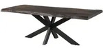 Massivmoebel24 Baumtisch, Grau, Holz, Echtholz,Mangoholz, 8-Sitzer, 100x77x200...