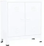 vidaXL Aufbewahrungstruhe, Wei&szlig;, Metall, 90x100x40 cm, Wohnzimmer, Kommoden &