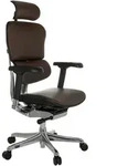 Mid.you Drehstuhl, Dunkelbraun, Kunststoff, Lederlook, Drehkreuz, 78x117 - 136x64 cm,