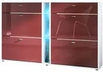 Vladon Schuhschrank, Bordeaux, Holzwerkstoff, 155.5x95x28 cm, Garderobe,