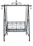 Deluke Gartenschaukel, Schwarz, Metall, 178x220x89.5 cm, Gartenm&ouml;bel,