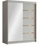 Mirjan24 Schiebet&uuml;renschrank, Natur, Holzwerkstoff, Rechteckig, 150x200x58 cm,
