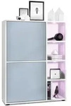 Vladon Highboard, Pastellblau, Holzwerkstoff, 79x105.5x35.5 cm, Wohnzimmer,...