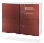 Vladon Kommode, Bordeaux, Holzwerkstoff, 92.5x73.5x35 cm, Wohnzimmer, Kommoden &