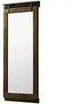Massivmoebel24 Spiegel, Braun, Holz, 59x145x6 cm, Spiegel, Wandspiegel