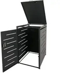 Proregal M&uuml;lltonnenbox, Anthrazit, Metall, 71x116x98 cm, Aufbewahrung &