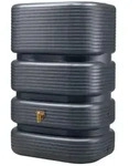 4rain Wandtank, Graphit, Kunststoff, 500 L, 62x122x80 cm, Gartenzubeh&ouml;r,