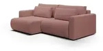 Fun M&ouml;bel Ecksofa, Rosa, Textil, Ottomane links, 240x149 cm, Wohnzimmer, Sofas...