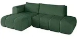 Altdecor Ecksofa, Gr&uuml;n, Kunststoff, 4-Sitzer, L-Form, Ottomane links, 289x180...