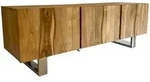 Livetastic Lowboard, Akazie, Metall, Akazie, massiv, 3 F&auml;cher, 160x56x46 cm,