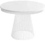 WFL Group Esstisch, Wei&szlig;, Metall, 10-Sitzer, Rund,Rund, 196x76x120 cm,...
